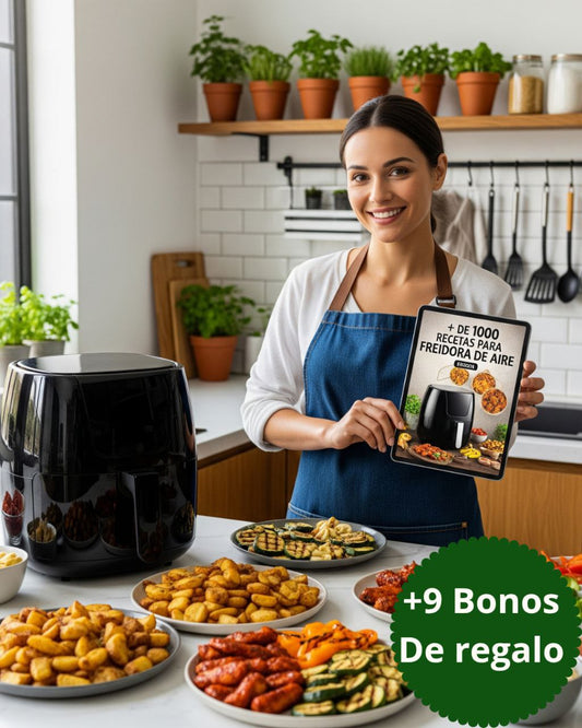 Transforma tú cocina con el recetario más completo para  freidora de aire
